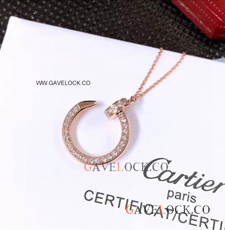 Rose Gold and Diamond Cartier Nail Necklace /Best Juste Un Clou Replica